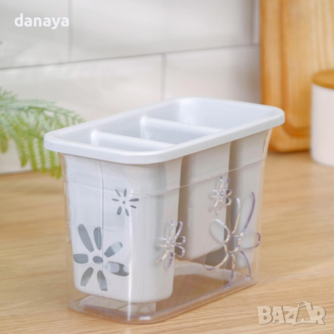 2809 Кухненски сушилник за прибори поставка за вилици лъжици, снимка 7 - Органайзери - 36371924