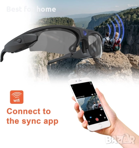 Hereta Wifi , 4K видеозаписващи очила,  поддържа iOS и Android, снимка 3 - Камери - 51462933