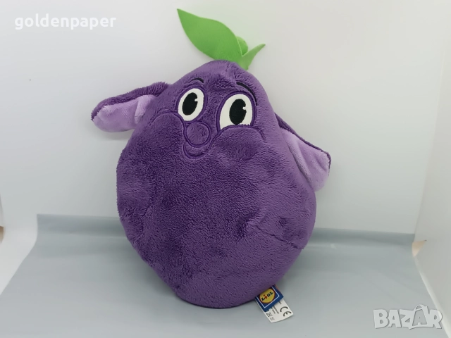 Плюшен патладжан Lidl употребяван, височина около 20 см, снимка 2 - Плюшени играчки - 52128684