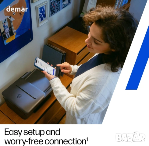 Многофункционален принтер HP DeskJet 4310, безжичен, цветен, ADF, снимка 3 - Принтери, копири, скенери - 53632774