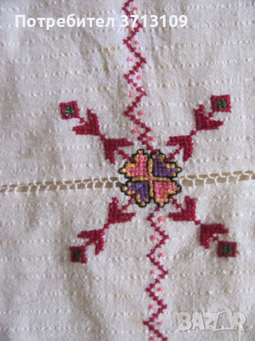 19век кенарена шопска шевица Покривка ръчна бродерия, снимка 3 - Покривки за маси - 51509776