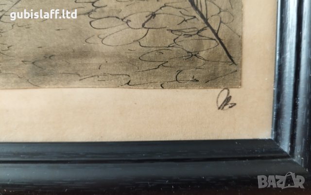 Стара картина, стари къщи, Ловечъ-Вароша, 1940-те год., снимка 3 - Картини - 28764507