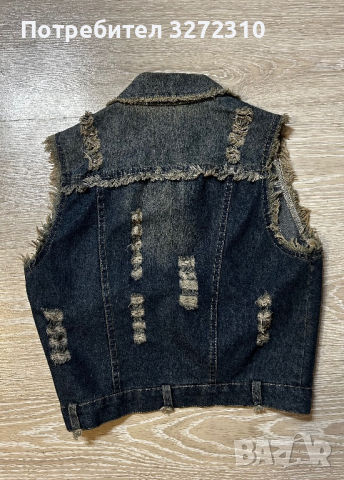 Дамско дънково яке без ръкав ( дънково елече ), снимка 5 - Елеци - 44916182