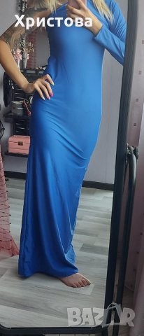 Нова дълга рокля в синьо за повод - 32.00лв., снимка 5 - Рокли - 21610920