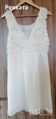 Уникална Рокля цвят шампанско, снимка 2 - Рокли - 36510291