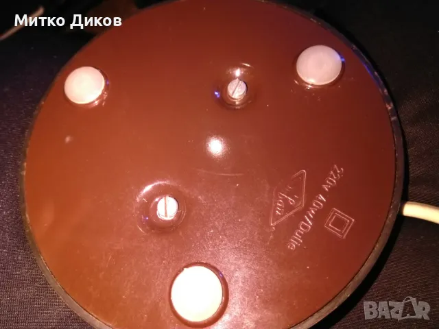 Лампа настолна ретро елект. винтидж бронз.основа около 3кг работи Н-50см фи 135 мм и на плафона 26см, снимка 7 - Настолни лампи - 49486281