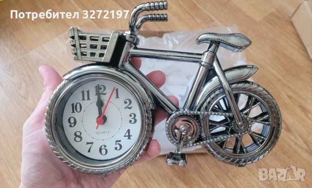 Настолен Ретро часовник,будилник Велосипед/Колело, снимка 4 - Други - 40933037