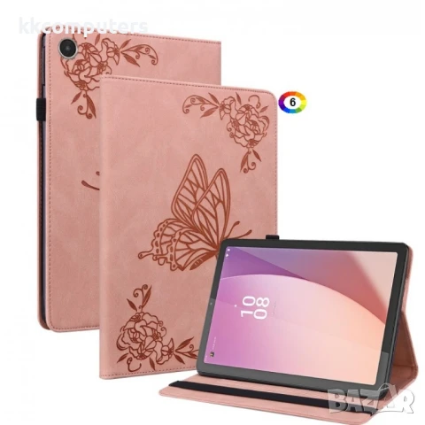 Lenovo Tab M8 4th Gen TB-300FU Butterfly Flower Кожен Калъф и Протектор, снимка 6 - Калъфи, кейсове - 51164979