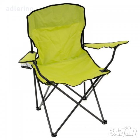 Комплект от 2 броя сгъваеми столове, плаж, къмпинг, градина, рибарски стол, до 110 кг, светло зелено, снимка 6 - Градински мебели, декорация  - 34378810