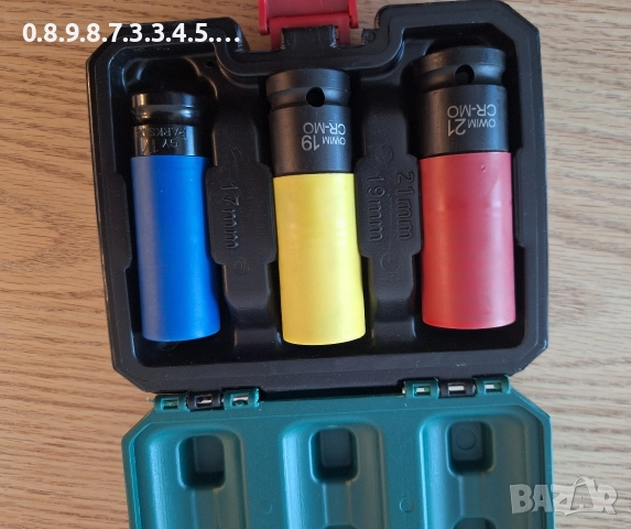 комплект ударни глухи ключове 17, 19 и 21 на Парксайд, снимка 3 - Аксесоари и консумативи - 52935329