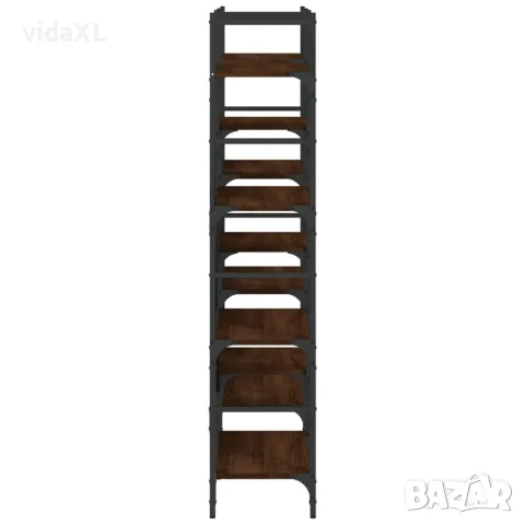 vidaXL Етажерка за книги кафяв дъб 160x28,5x136,5 см инженерно дърво, снимка 6 - Етажерки - 56148072