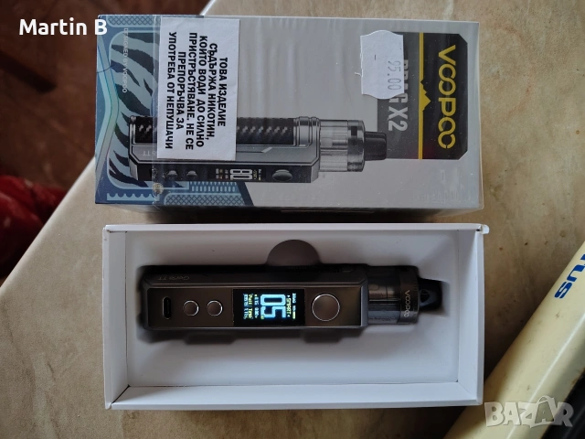 Vape VOOPOO Drag X2 (Black) + Висок клас батерия, снимка 5 - Вейп без пълнители - 53338632