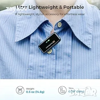 Безжична петлична микрофонна система NearStream, снимка 3 - Друга електроника - 48468357