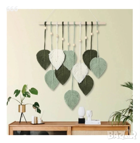 Декорация за стена с макраме, 80x40см.