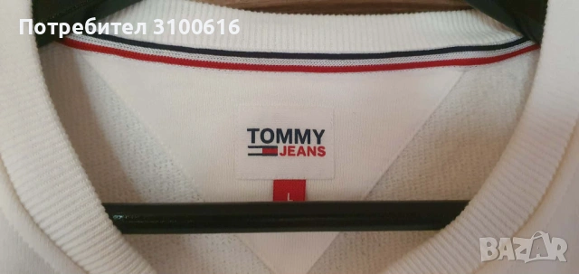 Ватирана мъжка блуза Tommy Hilfiger 100% оригинална, снимка 2 - Блузи - 52654853