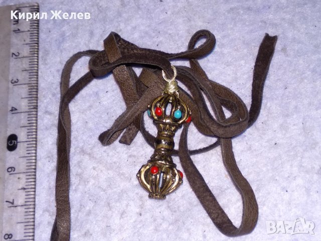 КРАСИВ АЖУРЕН РЕТРО - АРТ ЕТНО МЕДАЛЬОН БРОНЗ с ШНУРЧЕ от ВЕЛУР 21246, снимка 13 - Колиета, медальони, синджири - 41483732