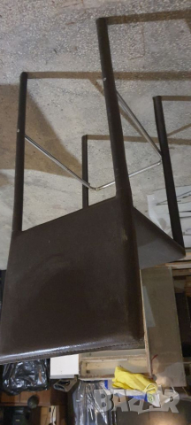 Бар стол тъмно кафява кожа, снимка 3 - Столове - 36408501