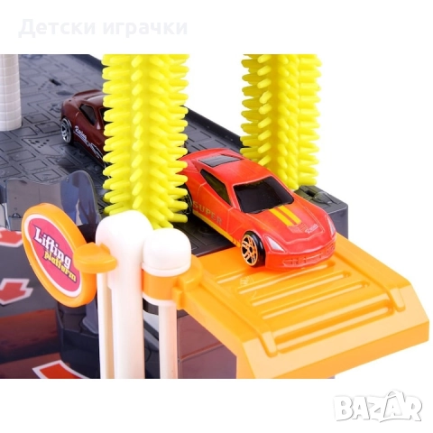 Автомивка на два етажа с течаща вода и коли, звуци , снимка 5 - Коли, камиони, мотори, писти - 52633869