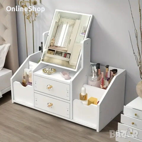 Многофункционален органайзер за грим с огледало, снимка 13 - Други стоки за дома - 53479809