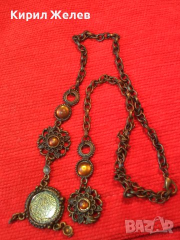 ВИНТИДЖ ОГЪРЛИЦА КОЛИЕ МЕСИНГ с КАТАЛИН РЕТРО АРТ 4975, снимка 9 - Колиета, медальони, синджири - 32265479