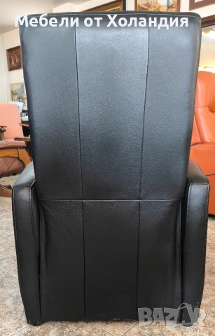 Механичен релакс фотьойл с естествена кожа, снимка 5 - Дивани и мека мебел - 53769957