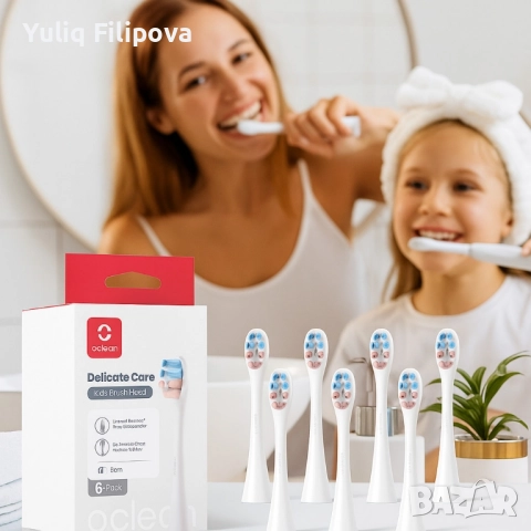 Накрайници за четка за зъби Oclean Kids P3К1-6, P3К8-6, 6 броя, снимка 2 - Други - 51416075