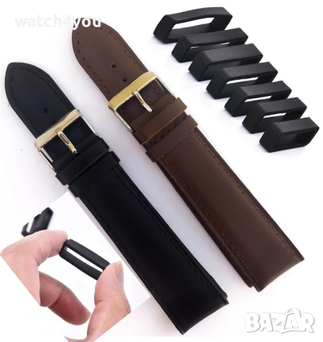 НОВА КАИШКА ЗА ЧАСОВНИК РАЗЛИЧНИ ЦВЕТОВЕ ЧЕРНА КАФЯВА БЯЛА СИНЯ ЧЕРВЕНА.КОЖЕНИ КАИШКИ ЗА ЧАСОВНИЦИ., снимка 16 - Каишки за часовници - 8739584