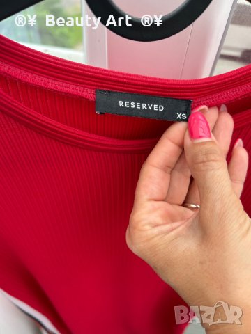 Рокля Reserved , XS , червена , снимка 4 - Рокли - 41521444