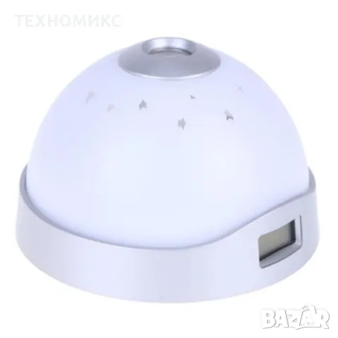 Детска лампа с прожектор нощно небе, Часовник, Многоцветна, Night lamp, Multi colored night sky, снимка 6 - Други - 50114643