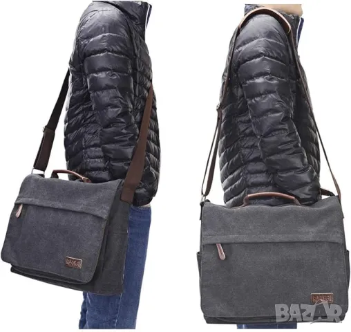 Първокласна чанта за лаптоп 15,6 инча Ruschen Vintage, снимка 2 - Чанти - 47660248