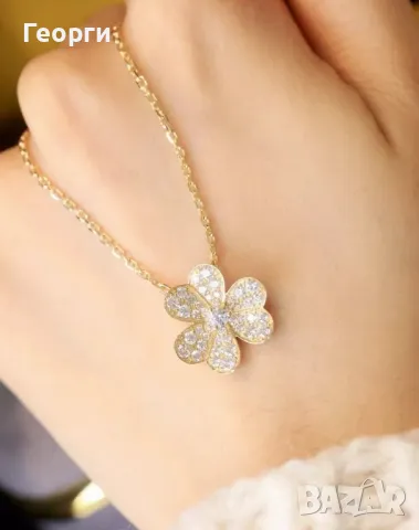 Van Cleef & Arpels колие с мойсанити , снимка 2 - Колиета, медальони, синджири - 50277513
