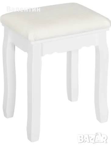 Кадифена табуретка за пиано с масивно дървени крачета, снимка 2 - Дивани и мека мебел - 50091529