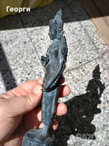 Стара бронзова статуетка-12, снимка 8 - Антикварни и старинни предмети - 50127107