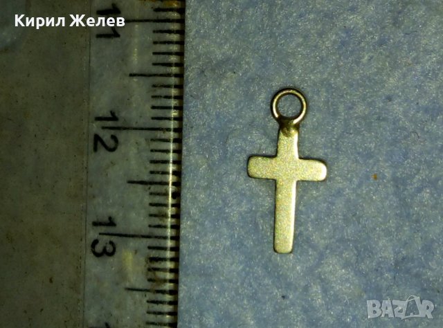 Старо МИНИАТЮРНО НАГРЪДНО СРЕБЪРНО КЛАСИЧЕСКО КРЪСТЧЕ 40139, снимка 2 - Антикварни и старинни предмети - 42466349