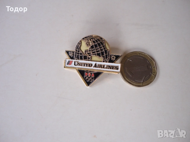 Голям знак значка бронз емайл Airlines 1984