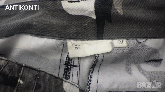 Unisex бяло-сив камуфлажен карго панталон, снимка 4 - Панталони - 56266868