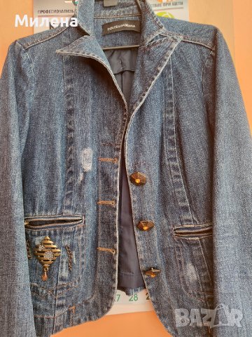 Дънково яке Долче и Габана с подарък , снимка 9 - Сака - 41755829