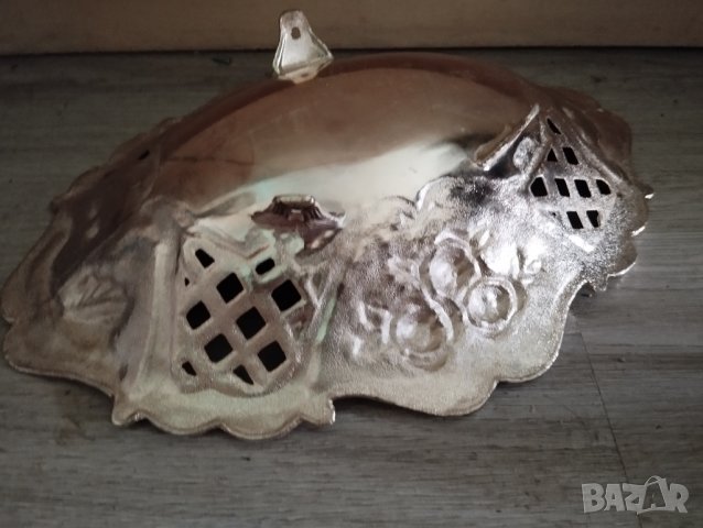 посребрена метална купа в стил арт деко, снимка 6 - Други ценни предмети - 41066418