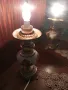 Нощна , настолна лампа от бронз и порцелан, снимка 14