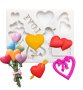 Love балони сърце рамка силиконов молд форма за декорация торта фондан шоколад и др, снимка 1 - Форми - 25164156