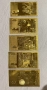 5 бр. Златни български банкноти , снимка 1