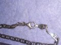 ЕЛЕГАНТНА СРЕБЪРНА ГРИВНА СРЕБРО 925 с БЯЛА ПОЗЛАТА ЗДРАВА МАЙСТОРСКА ВИНТИДЖ АРТ ПЛЕТКА 38537, снимка 10