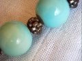 stara разкошна гривна от естествени камени larimar, снимка 2