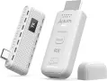 Alxum USB-C безжичен HDMI предавател и приемник, комплект 2 в 1: Plug & Play и AirPlay/Miracast, снимка 1
