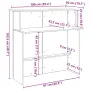 vidaXL Рецепционно бюро, бяло, 100x50x103,5 см, инженерно дърво, снимка 10