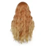 Оранжева къдрева перука с руси краища на път, снимка 6