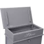 vidaXL Шкаф за обувки, сив, 50x28x98 см, дърво от пауловния, снимка 9