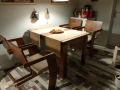 Маса трапезарна в рустикален стил с 4 стола, снимка 1
