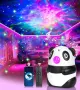 Нова нощна лампа Галактически проектор Панда 15 цвята Bluetooth бял шум дистанционно, снимка 1