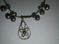 Продавам, Уникален, Ръчно изработен, Възрожденски Сребърен, комплект Синджир с Орнаментна детелина, снимка 7
